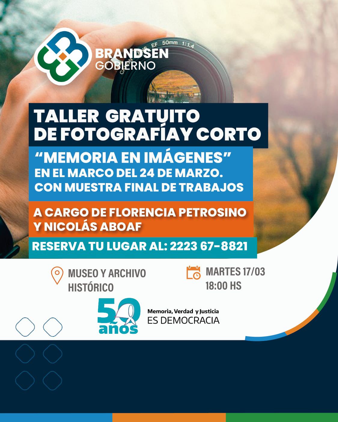 Taller gratuito de fotografía y cortos “Memoria en imágenes”