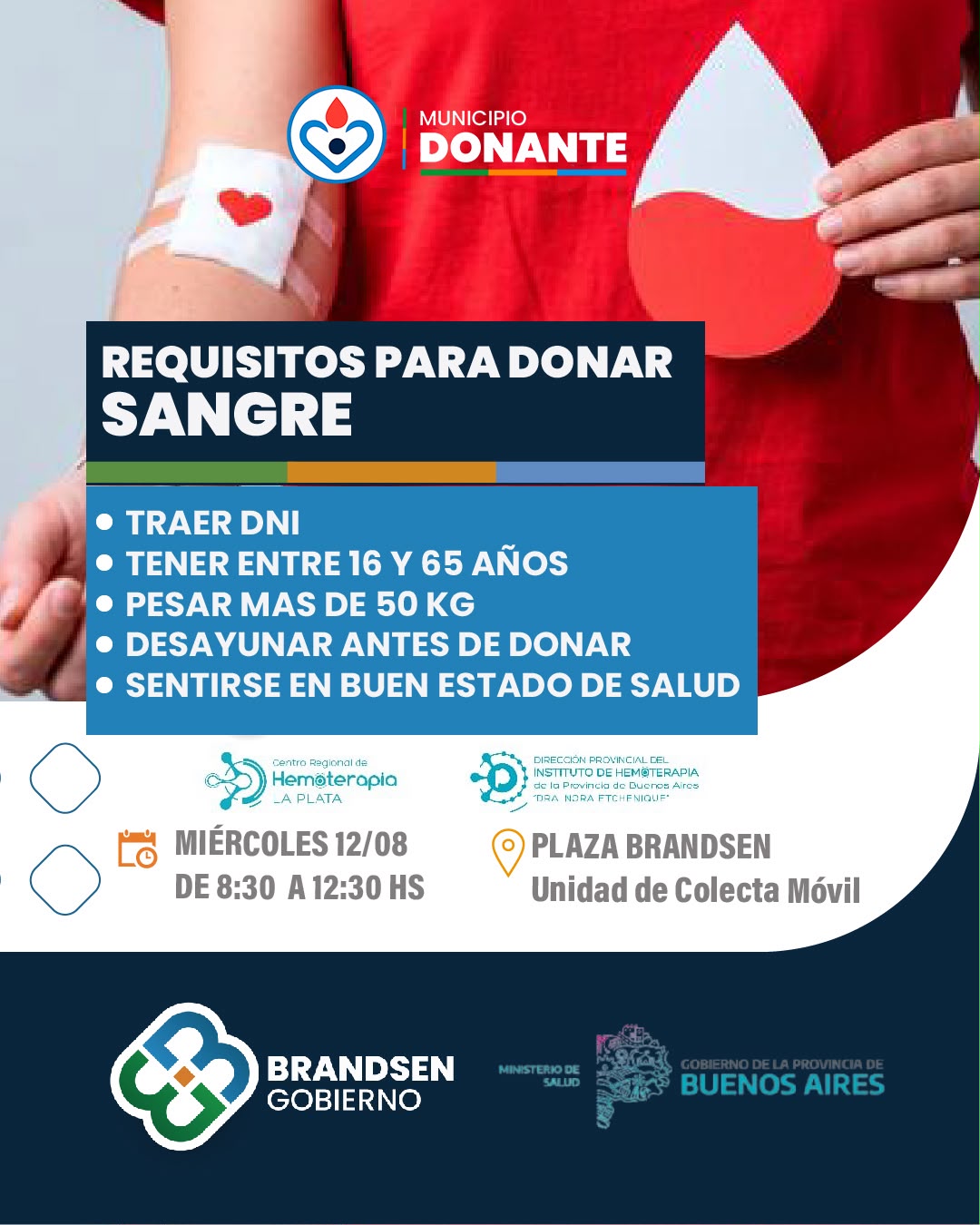 Brandsen lanza una campaña de donación voluntaria de sangre