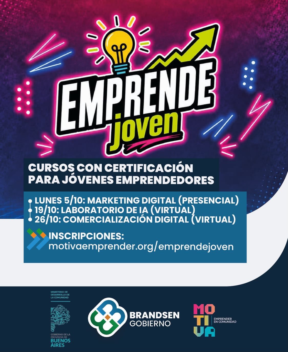 Emprende Joven llega a Brandsen con una propuesta de formación para jóvenes emprendedores
