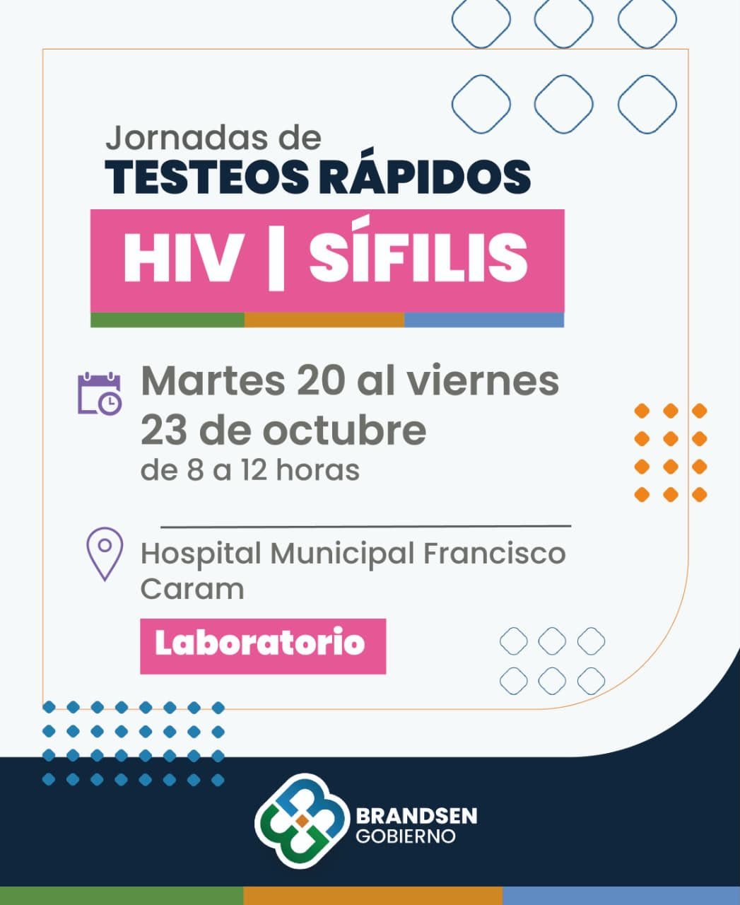 Brandsen: jornadas de testeos rápidos de VIH y sífilis en el Hospital Municipal